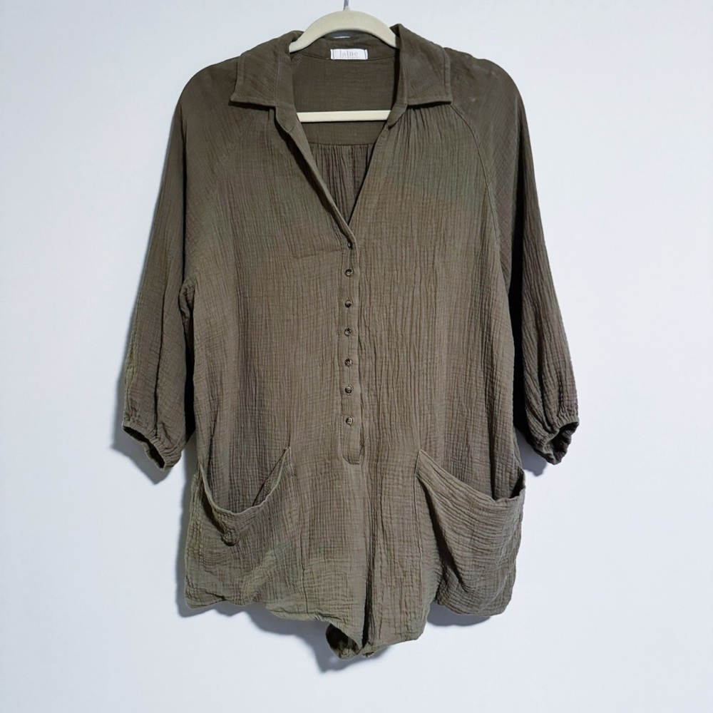 Laine Honolulu - Olive Green Romper